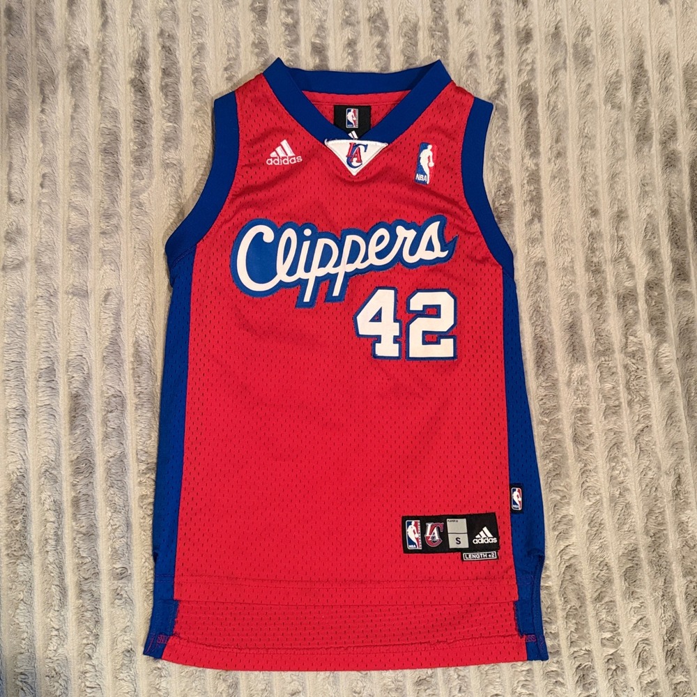 Adidas NBA LA Clippers Elton Brand 42 Jersey Red Kids Small 8 Basketball